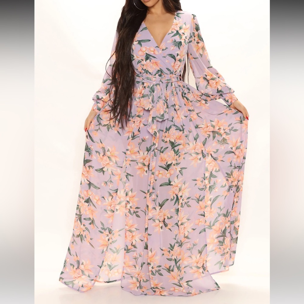 Park Avenue Maxi Dress - Lavender/combo